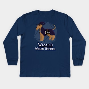 Wizard Welsh Terrier Kids Long Sleeve T-Shirt